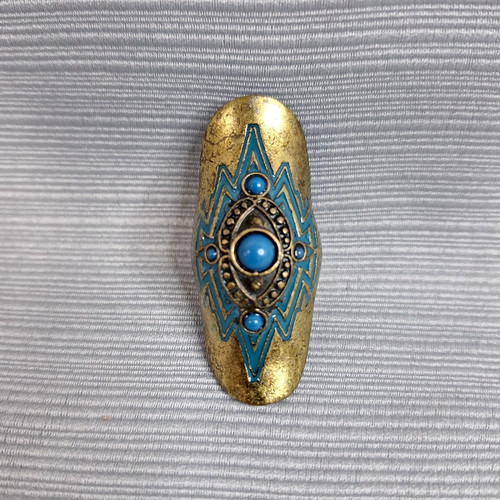 Vintage brass blue - vintage, blue/